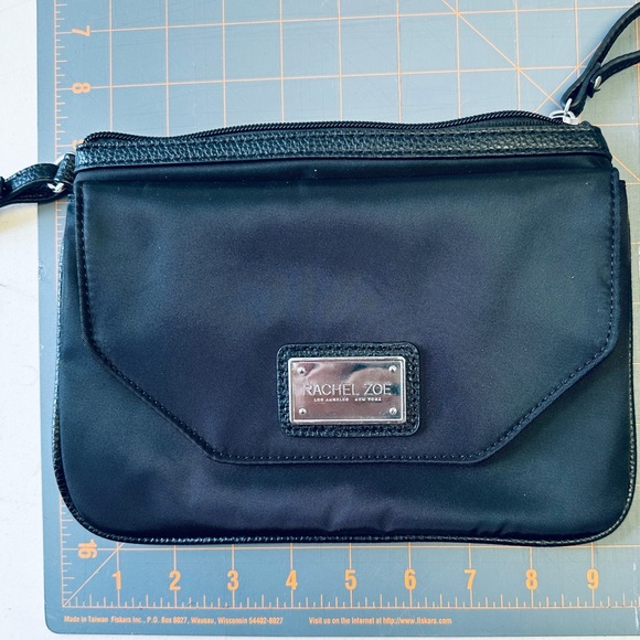 Rachel Zoe Black 2 PC Travel Tote Bag with Wristlet Detachable Shoulder Strap - Picture 13 of 16